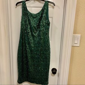 Sequins Emerald Green Formal Dresd